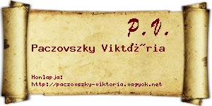 Paczovszky Viktória névjegykártya