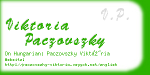 viktoria paczovszky business card